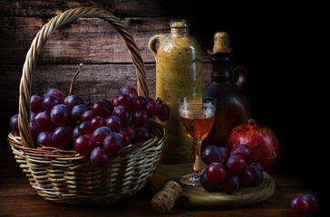 grapes and cognac