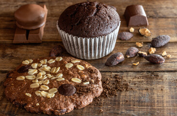 chocolate muffins with chocolate