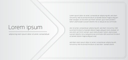 Geometric white banner square frame and space for text