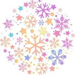 Print Hand-drawing silhouette background collection. Vector Christmas pattern background.
