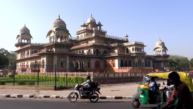 Albert Hall Museum in Jaipur, India, building exterior