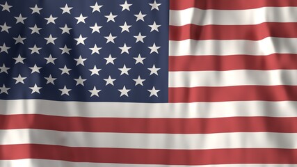 Obraz premium american flag fabric light soft waves white red blue stars independence day 3d render
