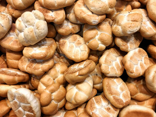 Bread Rolls in Supermarket
