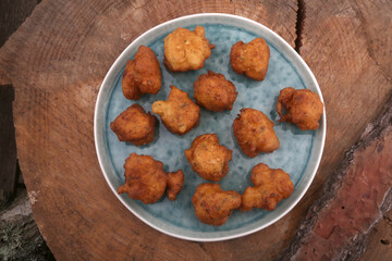 codfish croquets as snack savory food
