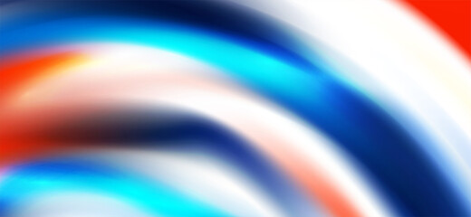 Abstract wavy swirl vector background. Cloudy colorful bright shining curved lines