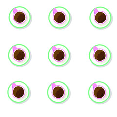 illustration breakfast coffee cup pattern background