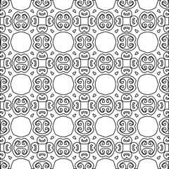 Geometric vector pattern with Black and white colors. abstract ornament for wallpapers and backgrounds.