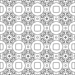 Geometric vector pattern with Black and white colors. abstract ornament for wallpapers and backgrounds.