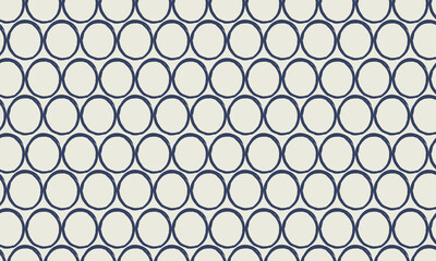 Abstract distressed blue circle pattern vector on cream background