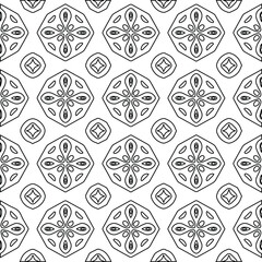 Geometric vector pattern with Black and white colors. abstract ornament for wallpapers and backgrounds.