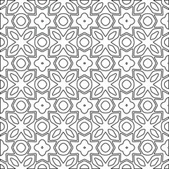 Geometric vector pattern with Black and white colors. abstract ornament for wallpapers and backgrounds.