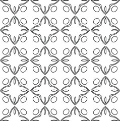 Geometric vector pattern with Black and white colors. abstract ornament for wallpapers and backgrounds.