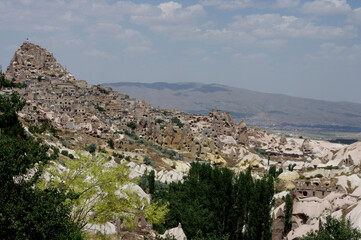 Fototapeta na wymiar Ancient cave city, Nevsehir in Cappadocia, Turkey