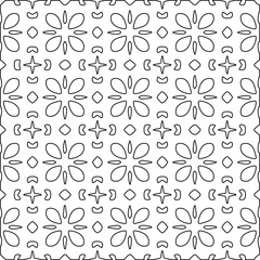Geometric vector pattern with Black and white colors. abstract ornament for wallpapers and backgrounds.