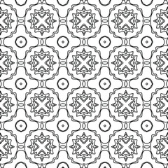 Geometric vector pattern with Black and white colors. abstract ornament for wallpapers and backgrounds.