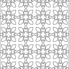 Geometric vector pattern with Black and white colors. abstract ornament for wallpapers and backgrounds.