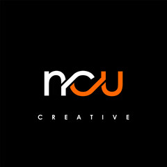 NCU Letter Initial Logo Design Template Vector Illustration