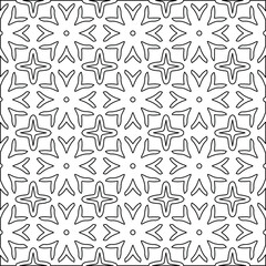 Geometric vector pattern with Black and white colors. abstract ornament for wallpapers and backgrounds.