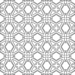 Geometric vector pattern with Black and white colors. abstract ornament for wallpapers and backgrounds.