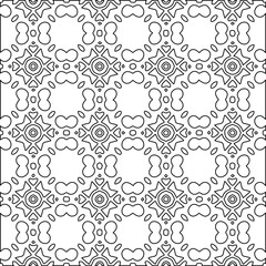 Geometric vector pattern with Black and white colors. abstract ornament for wallpapers and backgrounds.