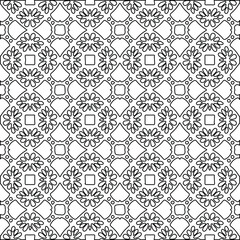 Geometric vector pattern with Black and white colors. abstract ornament for wallpapers and backgrounds.