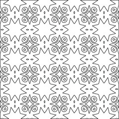 Geometric vector pattern with Black and white colors. abstract ornament for wallpapers and backgrounds.