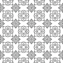Geometric vector pattern with Black and white colors. abstract ornament for wallpapers and backgrounds.