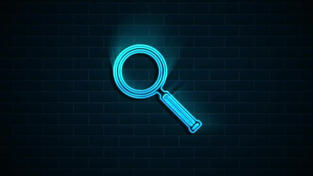 Office icon. Neon shadow icon. Office, great design for any purposes. Motion graphics.