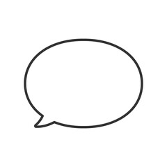 吹き出しイラスト、アイコン（太線）