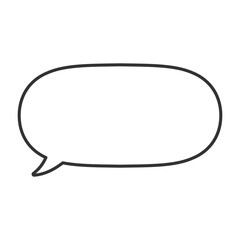 吹き出しイラスト、アイコン（太線）