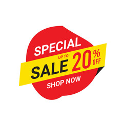 Up to 20% off, Special Sale, Sale and special offer banner, Special Offer Sale Banner