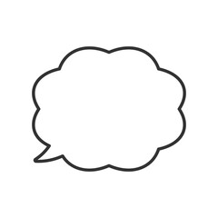 吹き出しイラスト、アイコン（太線）