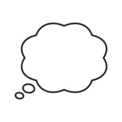 吹き出しイラスト、アイコン（太線）