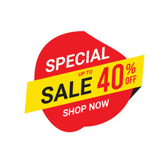 Up to 40% off, Special Sale, Sale and special offer banner, Special Offer Sale Banner