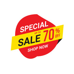 Up to 70% off, Special Sale, Sale and special offer banner, Special Offer Sale Banner