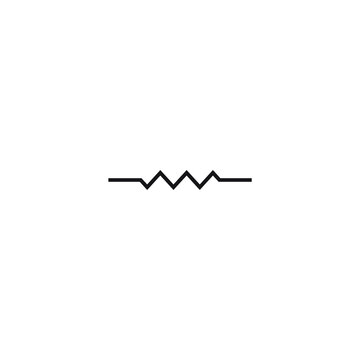 resistor component icon, simple logo electronic component icon resistor, symbol of electronic circuit components