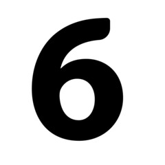 Number 6 of modern design on white background. Vector design EPS 10