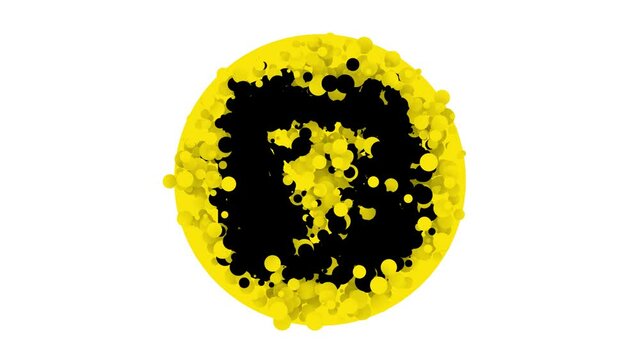 Black Funnel or filter icon isolated on white background. 4K Video motion graphic animation