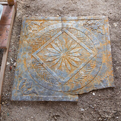 metal plate with a pattern