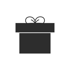 Present gift box icon. Vector Illustration