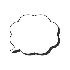 吹き出しイラスト、アイコン（フラット影付）