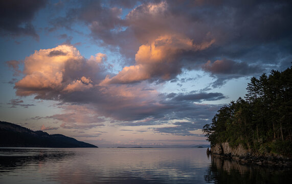 Sunset Clouds In The Southern Gulf Islands