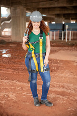 Woman in construction