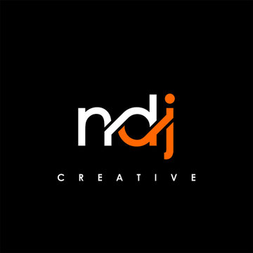 NDJ Initial Logo Design Template Vector Illustration