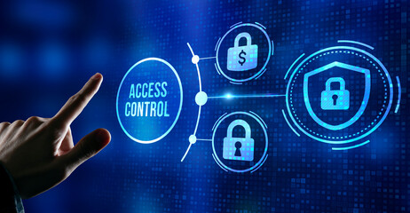Internet, business, Technology and network concept. Cyber security data protection business...