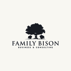 nature family bison finance logo