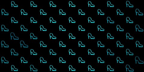 Obraz premium Dark green vector pattern with feminism elements.