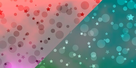 Vector background with circles, stars.