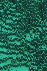 abstract voxels green vertical background