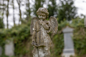Obraz premium Statue of Angel, Kinross Cemetary, Scotland